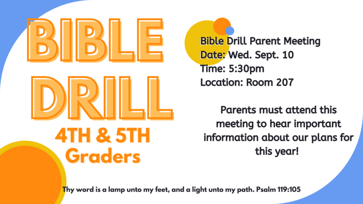 Logo for Bible Drill 2025/2026