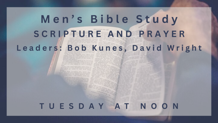Logo for Men's Bible Study: Scripture and Prayer (Tuesdays at noon)