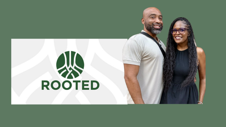 Logo for Rooted led by Marcus & Krystal Ivy