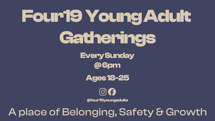 Logo for Young Adult Gathering (ages 18-25)