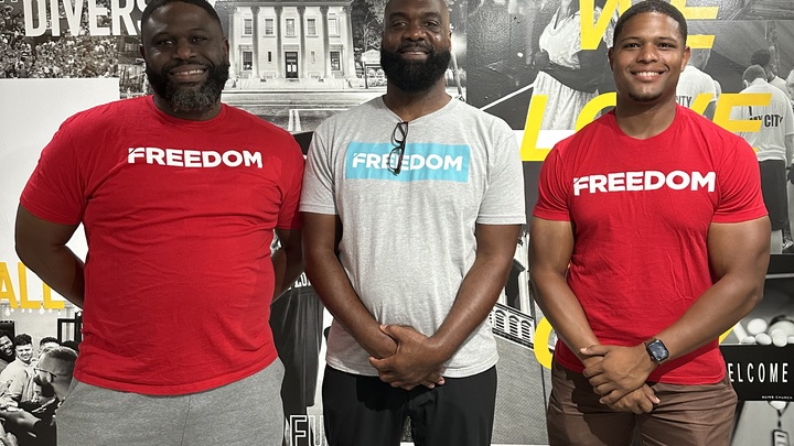 Logo for Men's Freedom Group  w/ David, Chris & Kevin