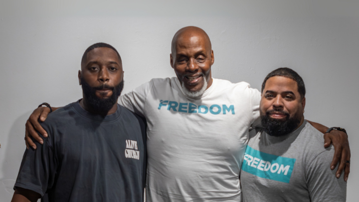 Logo for Men's Freedom Group w/ Robert, Milton & Richard