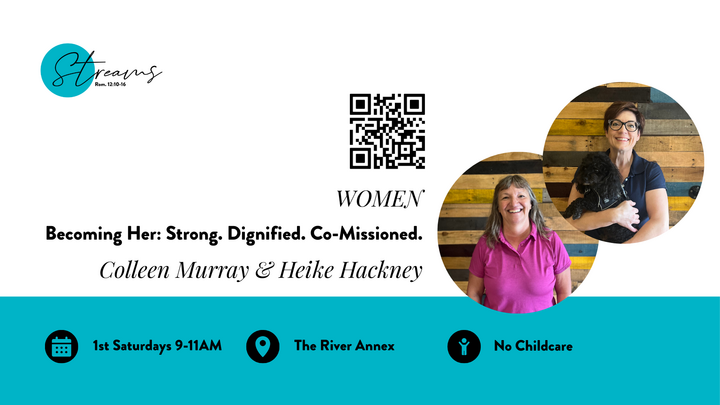 Logo for Becoming Her:  Strong, Dignified, and Co-Missioned