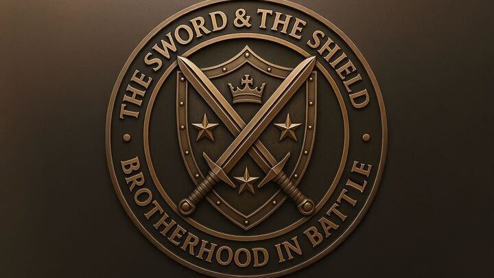 Logo for The Sword & The Shield: Brotherhood in Battle with Patrick and Cliff