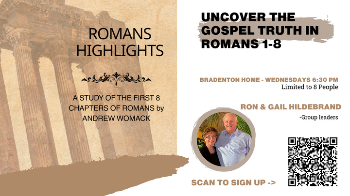 Logo for Roman Highlights - Chapters 1-8: Led by Ron & Gail Hildebrand (Bradenton Home)