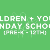Logo for Children + Youth Sunday School (Pre-K-12th Grade)