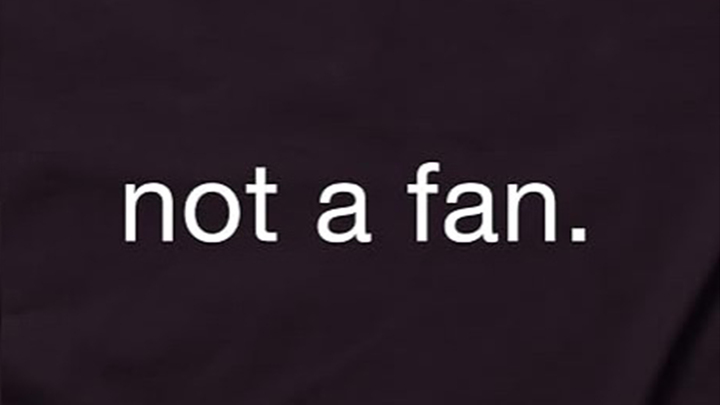 Logo for not a fan.