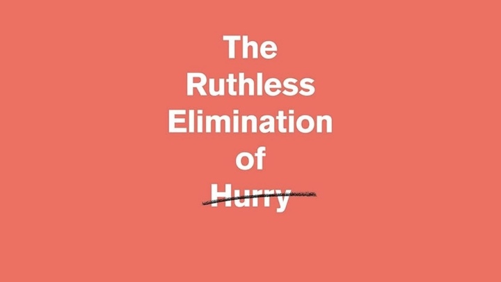 Logo for Book Study - "The Ruthless Elimination of Hurry"