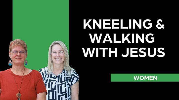 Logo for Kneeling and Walking with Jesus