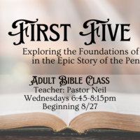 Logo for Adult Bible Class - "The First Five"