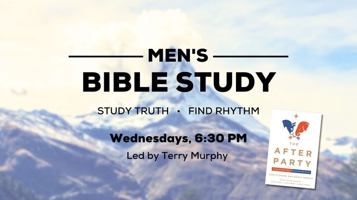 Logo for '25-26 Men's Bible Study: led by Terry Murphy