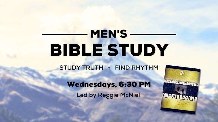Logo for '25-'26 Men's Bible Study: led by Reggie McNeil