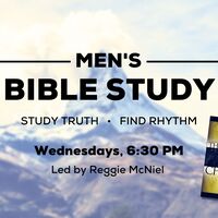 Logo for '25-'26 Men's Bible Study: led by Reggie McNeil