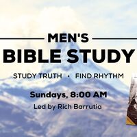 Logo for '25-'26 Men's Bible Study: led by Rich Barrutia