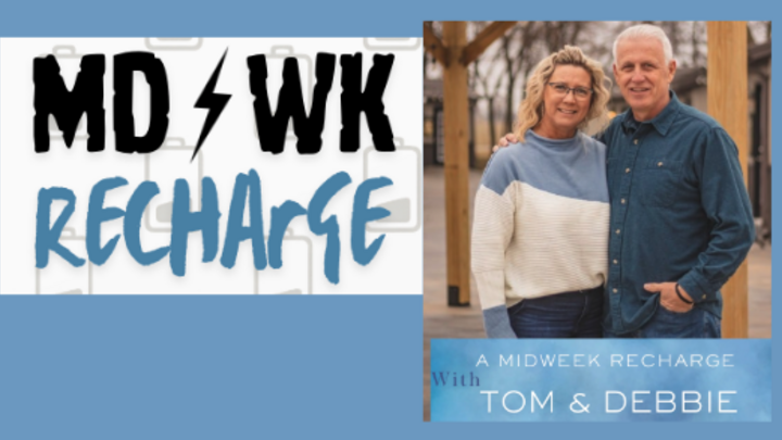 Logo for MDWK RECHARGE with Tom & Debbie