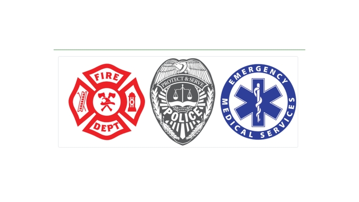 Logo for SLO County - First Responders Hosted by Louis & Marisa