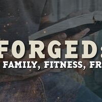 Logo for Forged: Faith, Family, Fitness, Freedom New Men’s Fitness Group!
