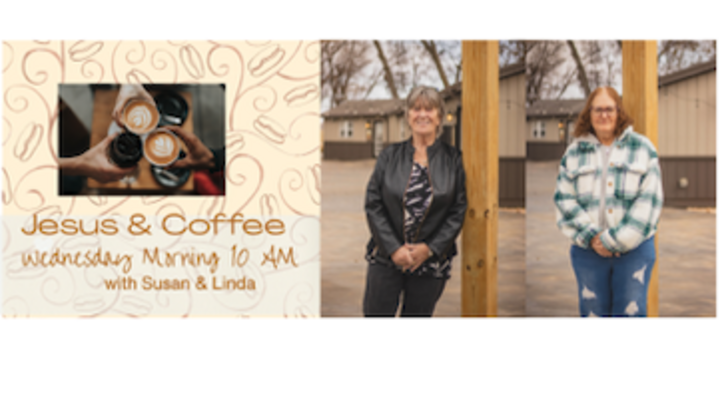 Logo for JESUS & COFFEE with Susan and Linda