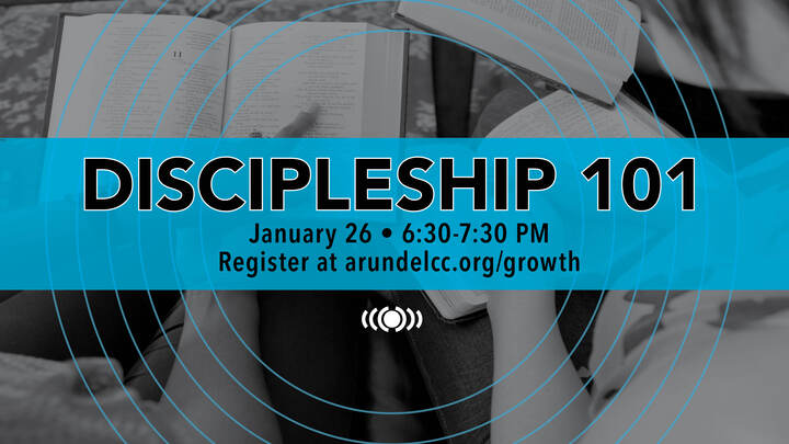 Logo for Discipleship 101, January 2026, 6:30 Mon. Night