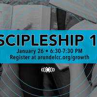 Logo for Discipleship 101, January 2026, 6:30 Mon. Night
