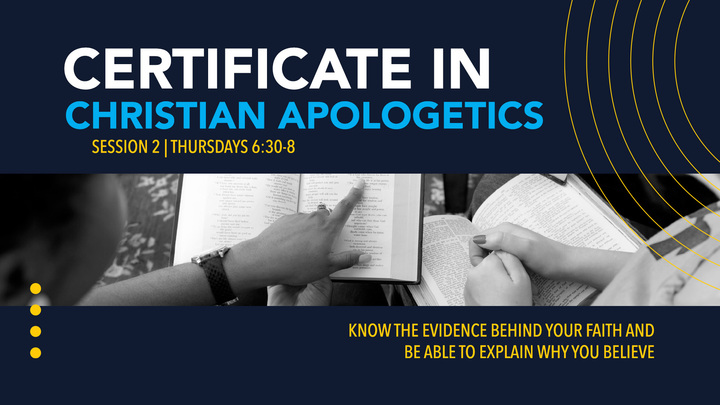 Logo for Apologetics Certificate Session 2, 2026