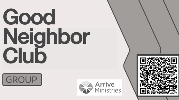 Logo for Good Neighbor Club - Partnering with Arrive Ministries
