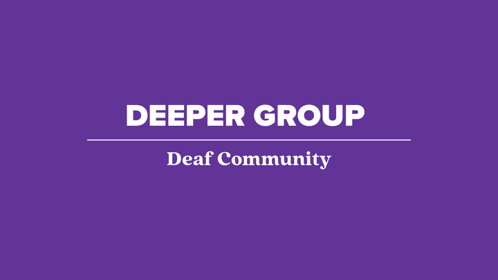 Logo for Deeper Group | Deaf Community