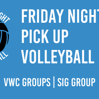Logo for Friday Night Pick Up Volleyball