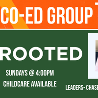 Logo for CO-ED Group - Sunday Nights - ROOTED (Leaders: Chase & Chelsi Turner)