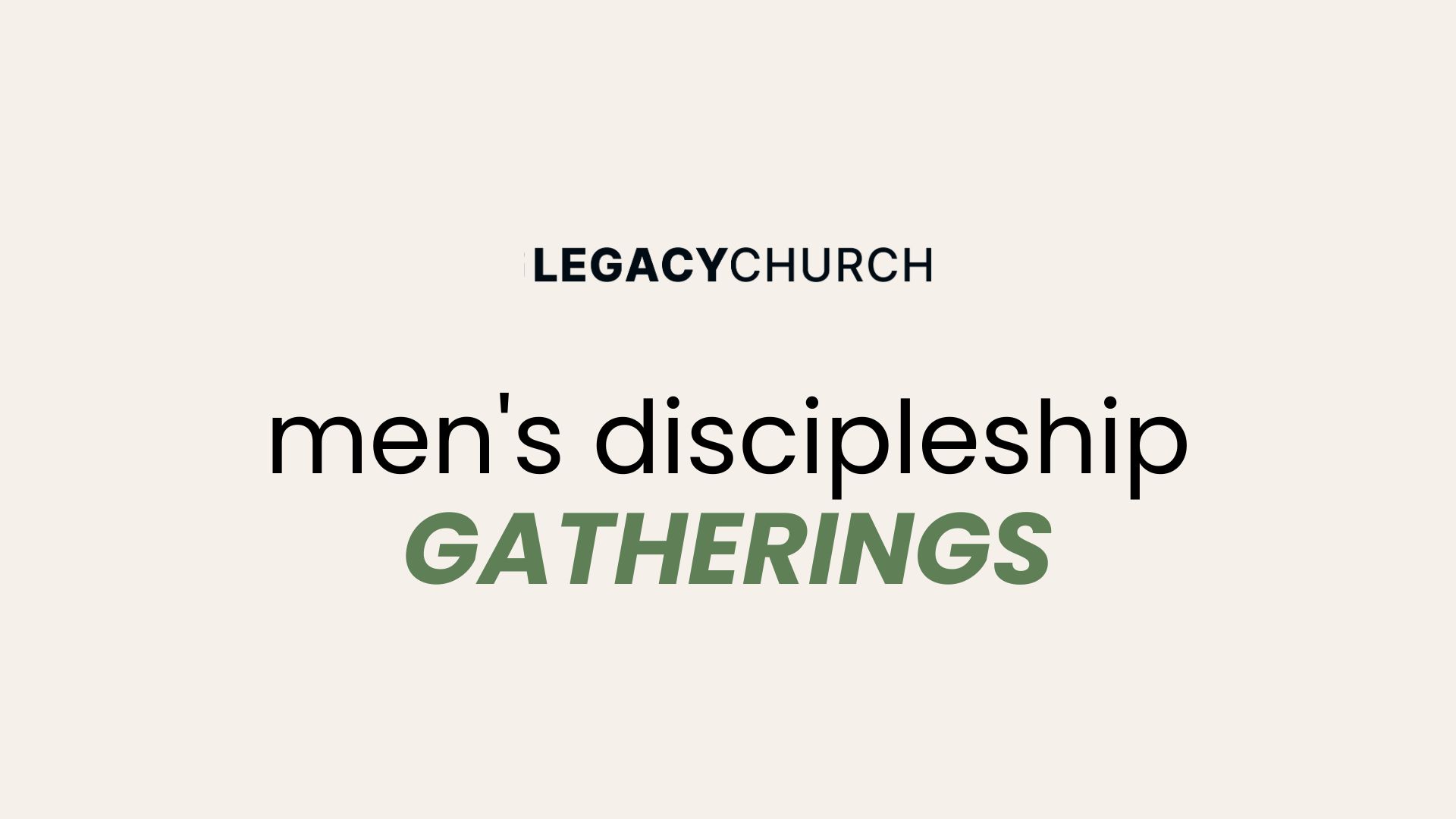 Men's Discipleship Gathering