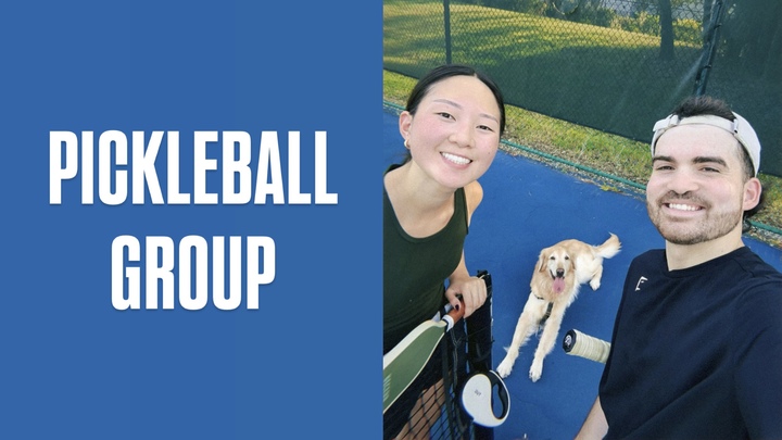 Logo for Pickleball Group with Josh and Kiana
