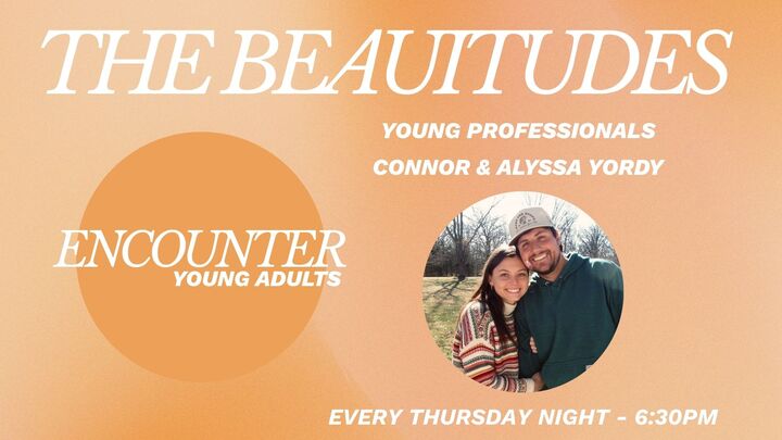 Logo for The Beatitudes Young Adults at Connor + Alyssa's