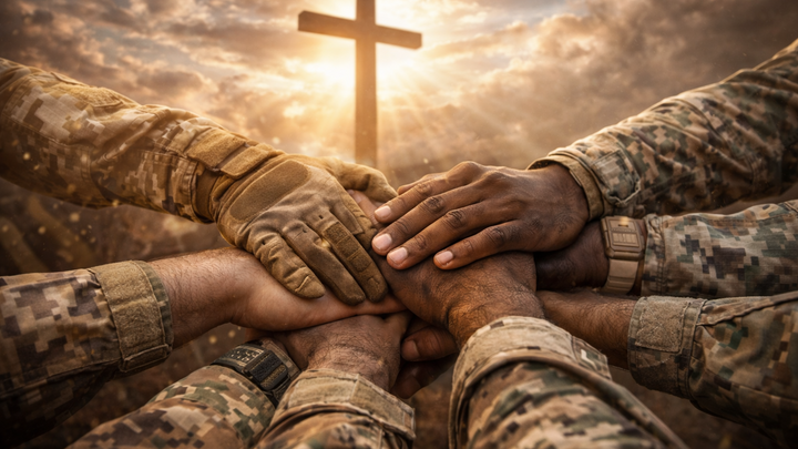 Logo for ! ! ! ! #ELEVATE #Men #RiseHigherInChrist #StrongerTogether #Military #NonMilitary