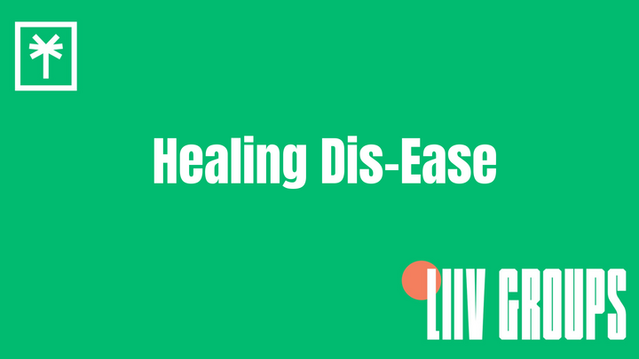 Logo for Healing Dis•Ease - Led by Nina Hampton