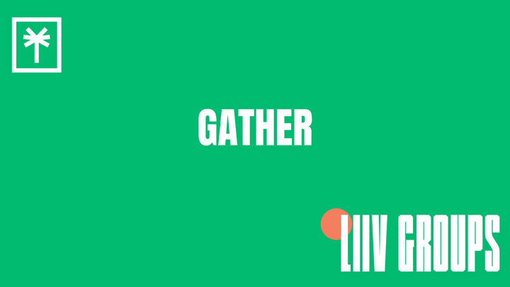 Logo for GATHER led by  Rickya & Omar Fandino, Jennifer & Tony Keitts, Mikayla Jackson, & Lauren Mizell