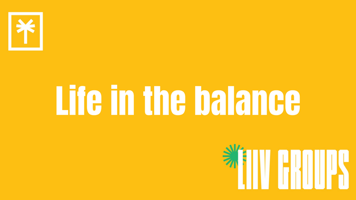 Logo for Life in the Balance led by Demi Goodson & Nytani Moore