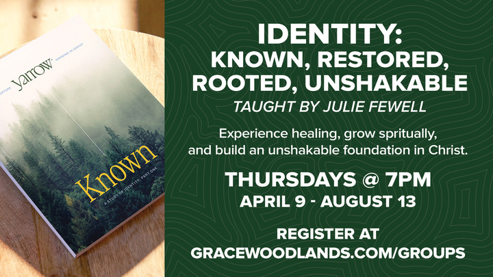 Logo for Identity: Known, Restored, Rooted, Unshakable