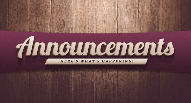 General Announcements