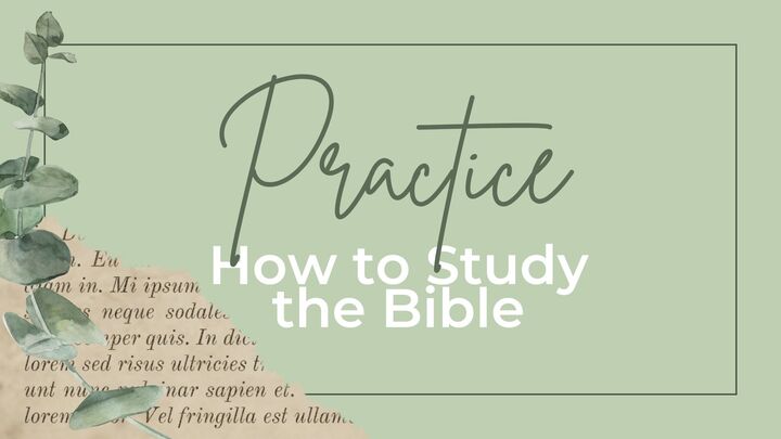 Logo for Practice How to Study the Bible 100B
