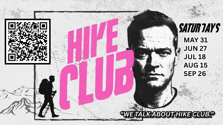 Logo for HIKE CLUB- "We Talk About Hike Club."