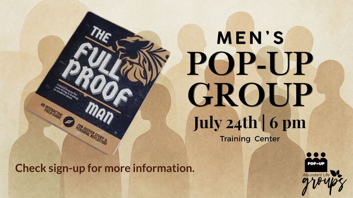 Logo for “The Full Proof Man” (Men's Pop-Up Group)