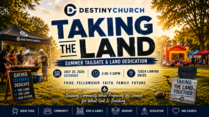 Logo for "Taking the Land" - Week 7 (Church Picnic)