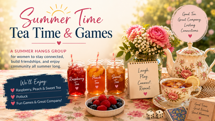 Logo for Summer Hangs - Summer Time Tea Time & Games