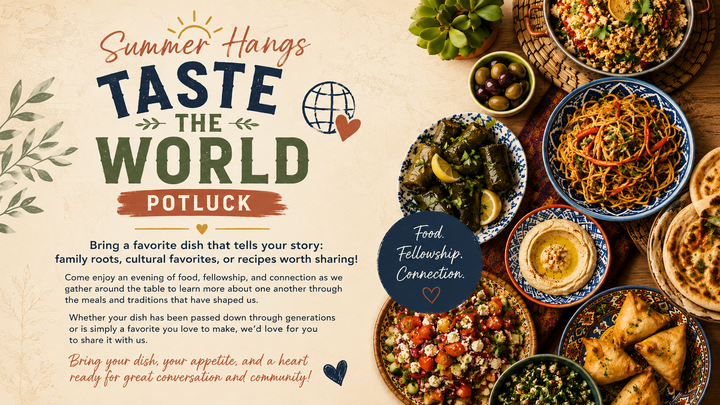 Logo for Summer Hangs - Taste The World Potluck