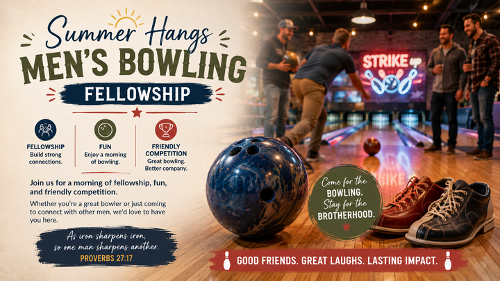 Logo for Summer Hangs - Men's Bowling Fellowship
