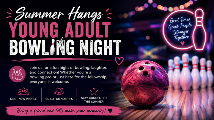 Logo for Summer Hangs - YA Bowling Night