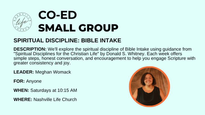 Logo for Spiritual Discipline: Bible Intake