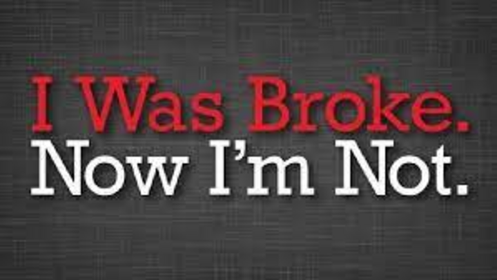 Logo for I WAS BROKE. NOW I'M NOT. with TRACY