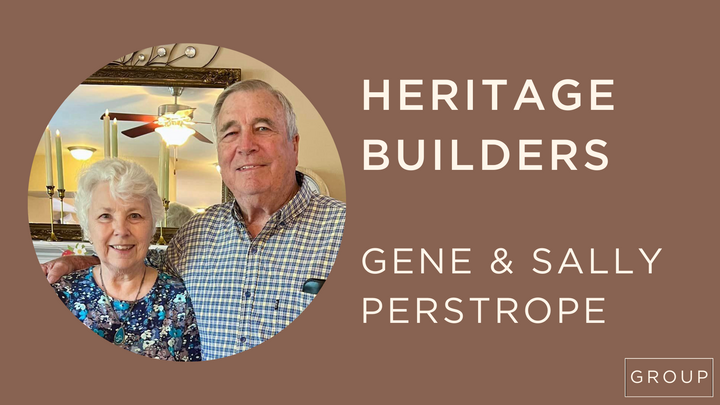 Logo for Heritage Builders with Gene & Sally Perstrope
