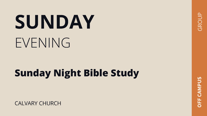 Logo for Sunday Night Bible Study